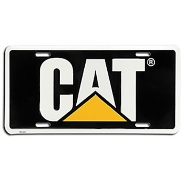 Vanity Tag Front License Plate Robao Tools//Diamond Plate CAT Black Caterpillar Personalized Novelty Aluminum License Plate