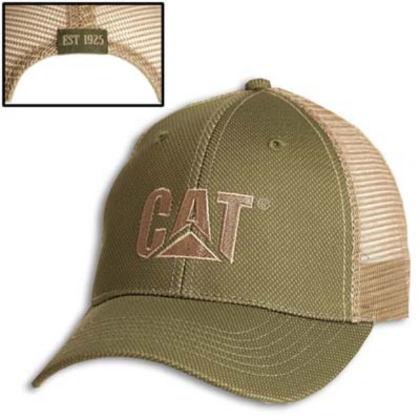 Picture of Olive Green Cap with Overlay Mesh