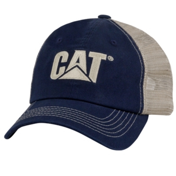 Picture of CAT Navy/Stone Twill Mesh Cap