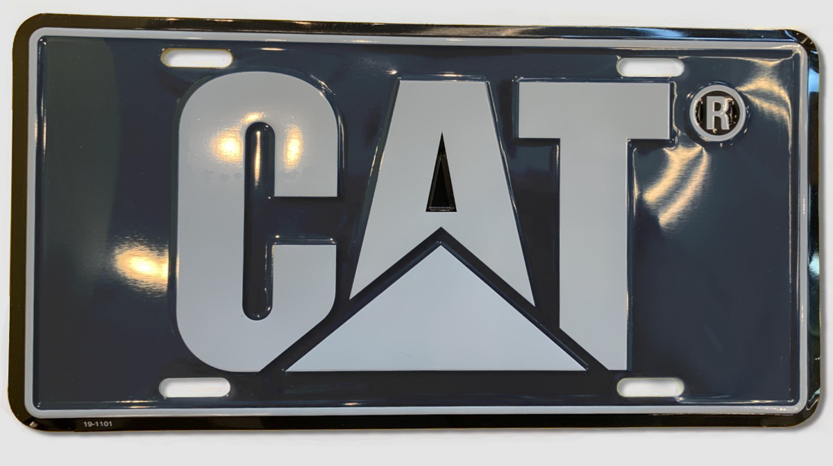 Ring Power CAT Retail Store. CAT License Plate - Black/Silver