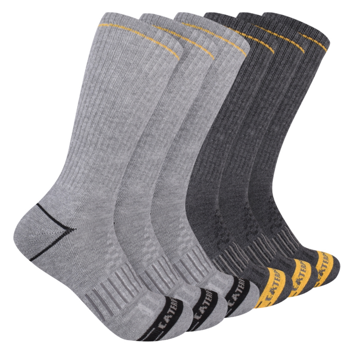 Picture of 6 Pack Performance Midweight Boot Socks Grey