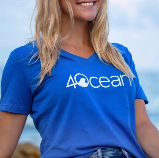 Picture of 4Ocean Logo Women's V-Neck T-Shirt