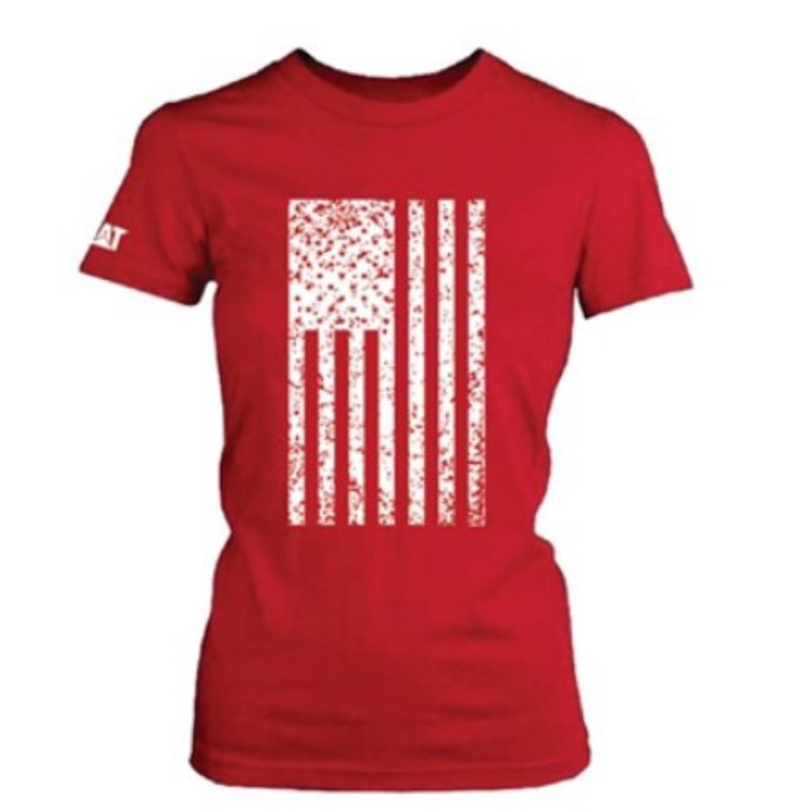 Picture of Ladies Red US Flag Lightweight Tee