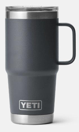 YETI Rambler 20oz Travel Mug, Vacuum Insulated with Stronghold Lid